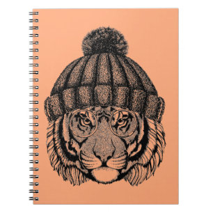 Cuaderno Tigre listo de la moda del invierno