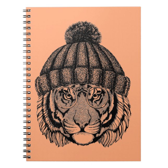 Cuaderno Tigre listo de la moda del invierno (Frente)