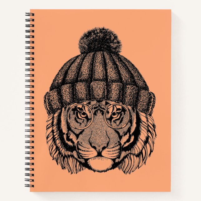 Cuaderno Tigre listo para la moda del invierno (Anverso)