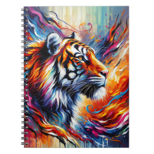 Cuaderno Tigre nacido de la llama: expresión de fuerza