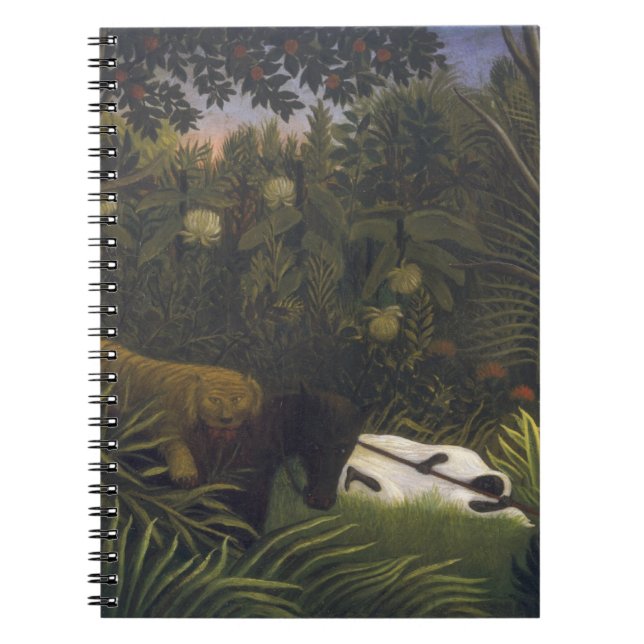 Cuaderno Tigre que ataca un caballo y a un hombre negro (Frente)