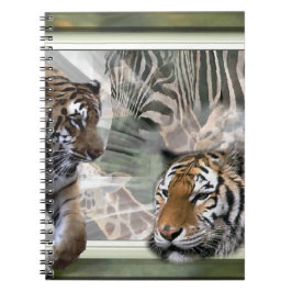 Cuaderno Tigres, cebra, jirafa, jungla primitiva