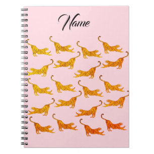 Cuaderno Tigres dorados personalizados
