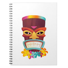 Cuaderno Tiki y flores coloridas