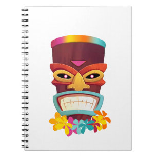 Cuaderno Tiki y flores coloridas