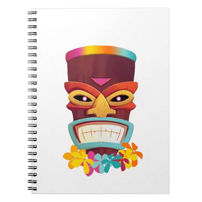 Cuaderno Tiki y flores coloridas (Frente)
