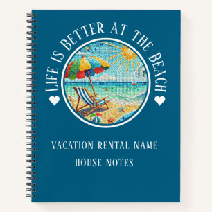 Cuaderno Tile Look Beach VACATION RENTAL, House Notes