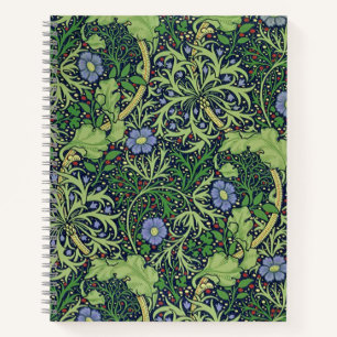 Cuaderno Time de cobalto de algas marinas - William Morris