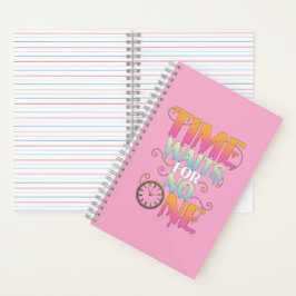 Cuaderno Time Waits For No One Motivational Spiral Notebook