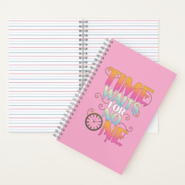Cuaderno Time Waits For No One Motivational Spiral Notebook (Interior)