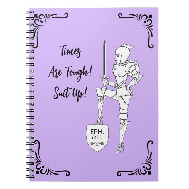 Cuaderno "Times Are Tough! Suit Up!"  Notebook (Frente)