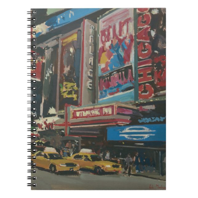 Cuaderno Times Square brillante 2012 de las luces (Frente)