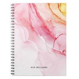 Cuaderno Tinta abstracta rosa pintura moderna