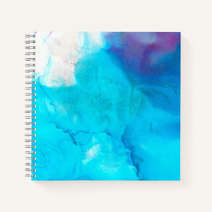 Cuaderno Tinta de alcohol de color pastel abstracto y funky