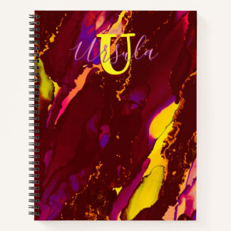 Cuaderno Tinta de alcohol morada y fuscia silvestre