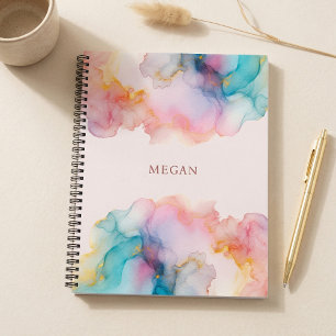 Cuaderno Tinta de alcohol pastel abstracta