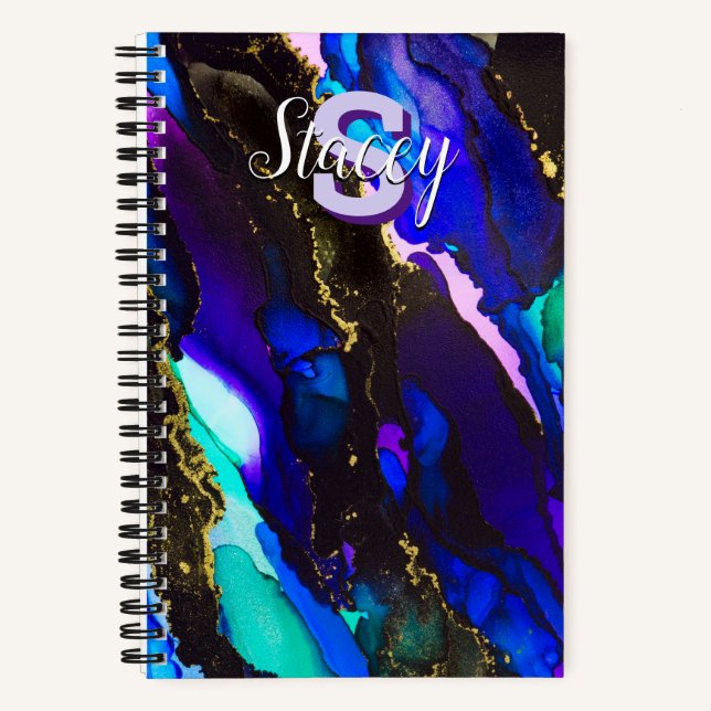 Cuaderno Tinta de alcohol púrpura salvaje (Anverso)
