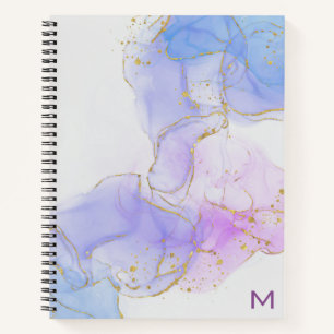 Cuaderno Tinta de alcohol rosa, púrpura y azul