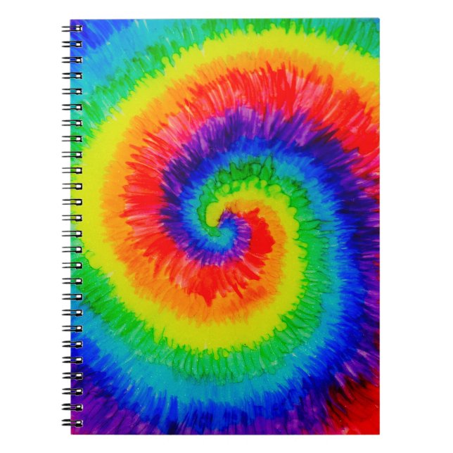 Cuaderno Tinta de tinta de tinte de arcoiris para alcohol (Frente)