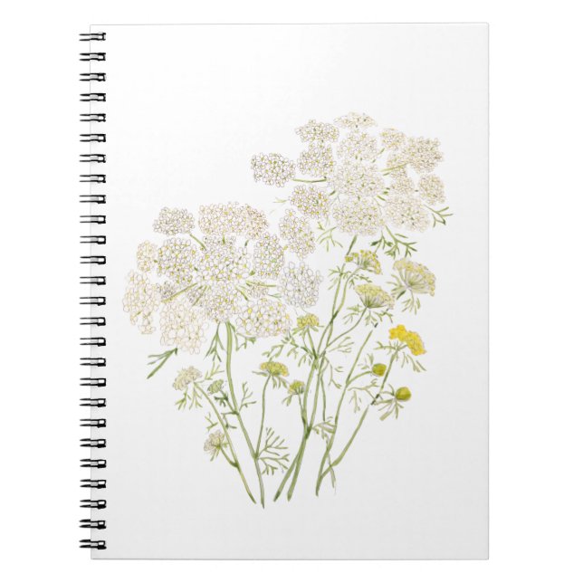 Cuaderno Tinta Queen Ann Lace y pintura acuarela (Frente)