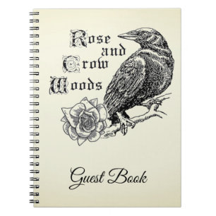 Cuaderno Tintado libro de invitados Rosa y Crow Woods