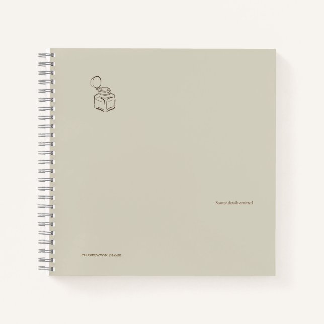 Cuaderno Tintero de Dark Academia – Biblioteca Vintage Mini (Anverso)