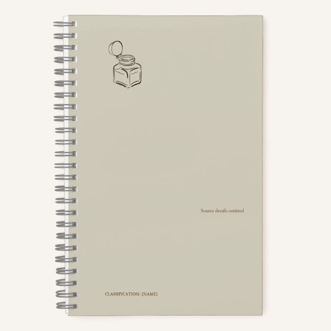Cuaderno Tintero de Dark Academia – Biblioteca Vintage Mini (Anverso)