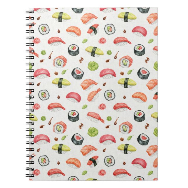 Cuaderno Tiny Sushi Illustration for Nigiri and Maki Fans (Frente)