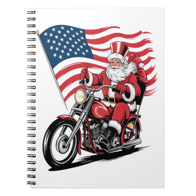 Cuaderno Tío patriótico Sam Motorcycle (Frente)