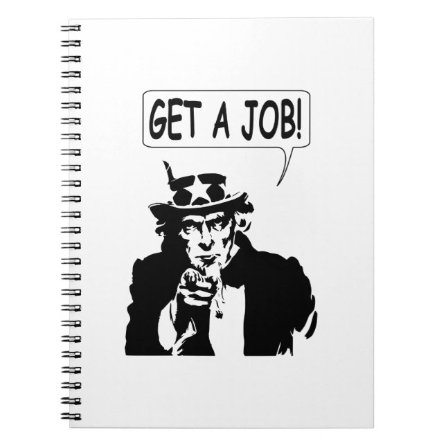 Cuaderno Tío Sam Obtén Un Trabajo (Frente)