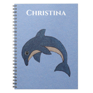 Cuaderno Tipo de Personalizado Purpurinoso Saltando delfín 