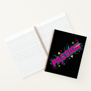 Cuaderno Tipografía apasionada vibrante - Estética pop art