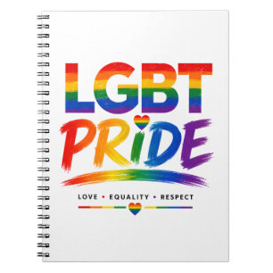 Cuaderno Tipografía Arcoíris Orgullo LGBT