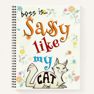 Cuaderno Tipografía atrevida como mi gato Actitud de gato