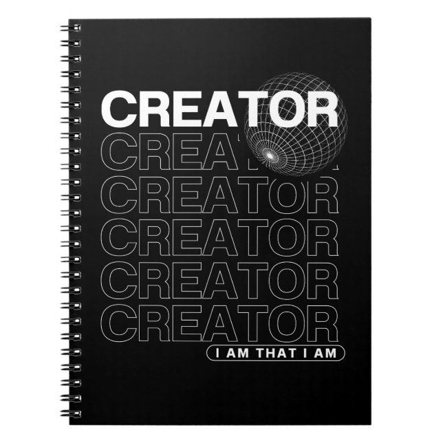 Cuaderno Tipografía de Afirmación del Creador (Frente)