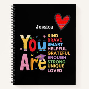 Cuaderno Tipografía de afirmaciones positivas modernas
