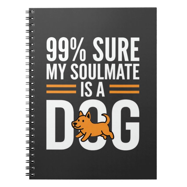 Cuaderno Tipografía de Amante de Mascotas Divertida Compañe (Frente)
