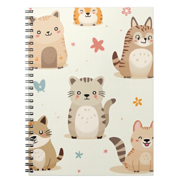 Cuaderno tipografía de animal adorable (Frente)