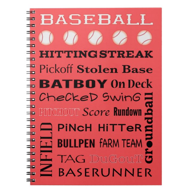 Cuaderno Tipografía de BASEBALL (Frente)