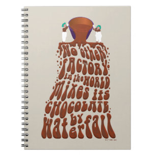Cuaderno Tipografía de cascada de chocolate Willy Wonka