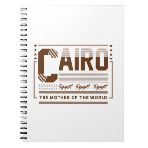 Cuaderno Tipografía de El Cairo Egipto Gráfico   Diseño Mod