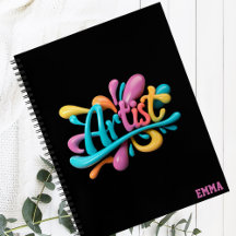 Tipografía de escritura artística, colorida, elega