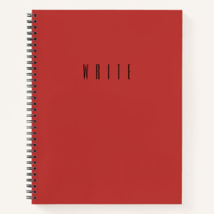Cuaderno Tipografía de escritura roja