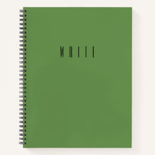 Cuaderno Tipografía de escritura verde   Personalizar