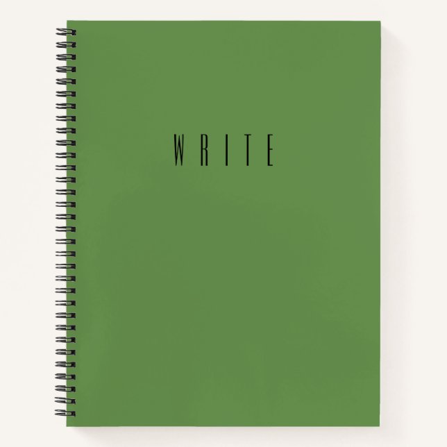 Cuaderno Tipografía de escritura verde | Personalizar (Anverso)