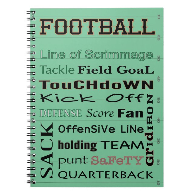 Cuaderno Tipografía de FOOTBALL (Frente)