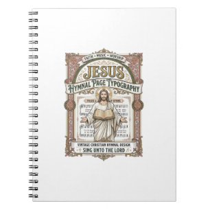 Cuaderno Tipografía de la página del himnario de Jesús Pági