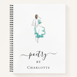 Cuaderno Tipografía de nombres de arte de poesía