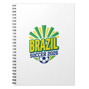 Cuaderno Tipografía de país audaz fútbol Brasil 2026