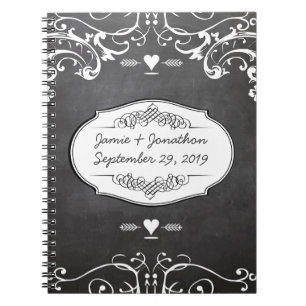 Cuaderno Tipografía de Pizarra en Bodas
